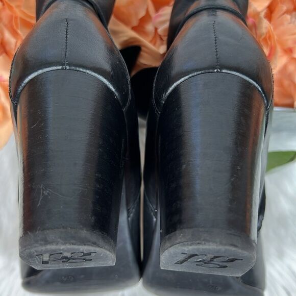 Paul Green KATHY Black Leather Ankle Boots US Sz 9 - Picture 8 of 12